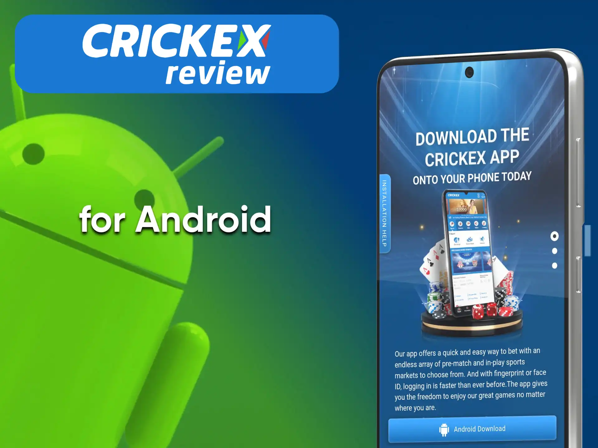 You can use Crickex by downloading the app.