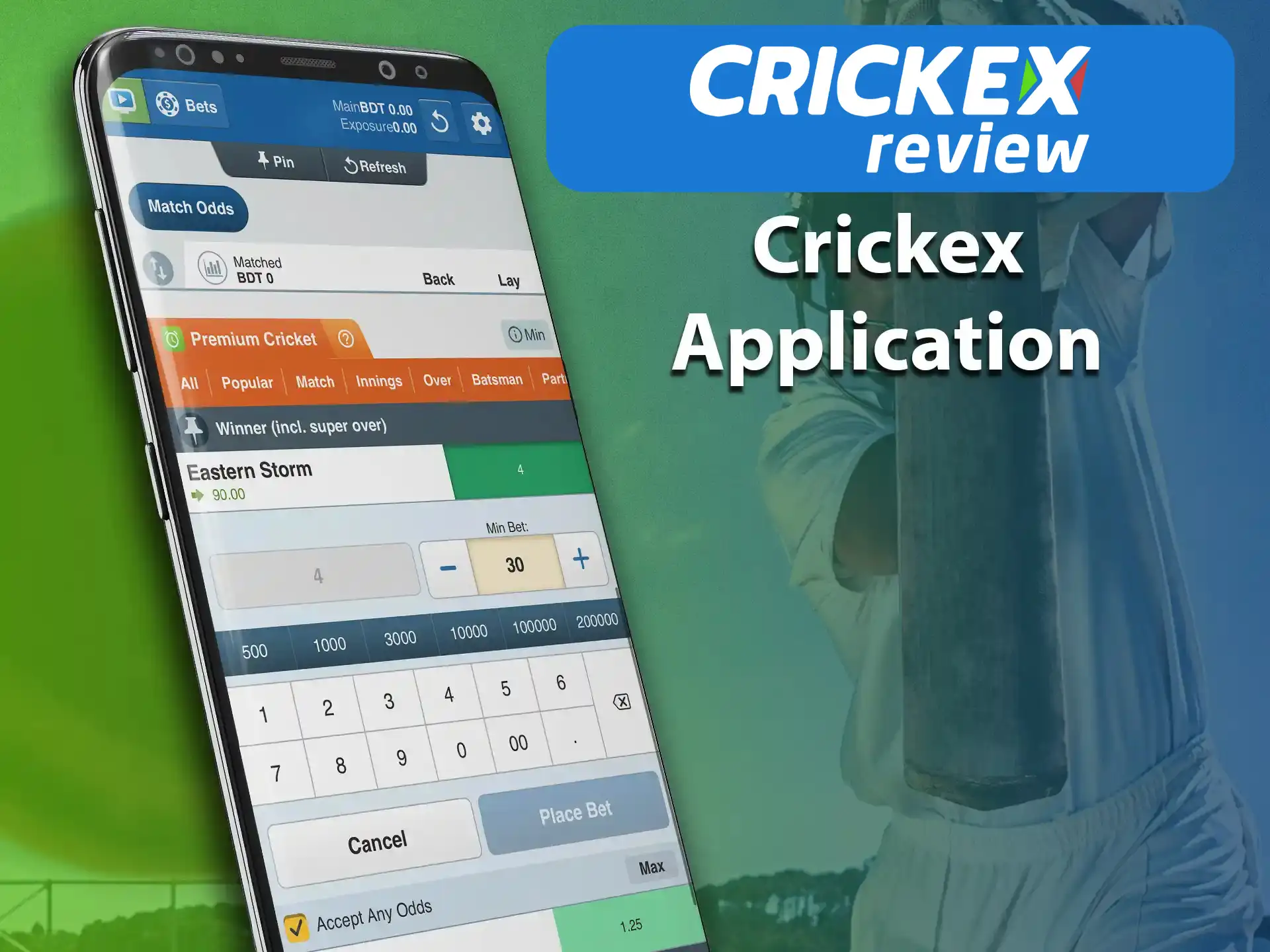 Using the instructions you can figure out how to download the Crickex app and make your first bet.