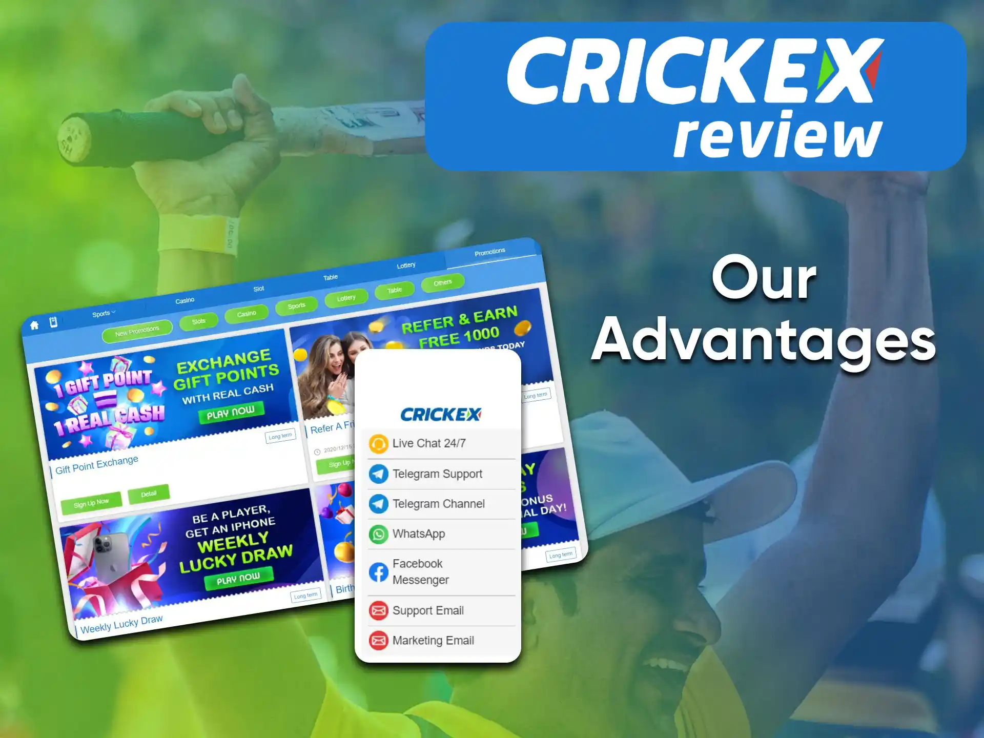 Crickex is the best betting and casino choice.