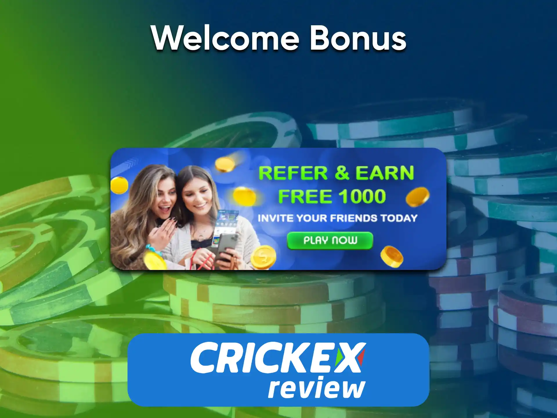 By replenishing your account and playing at Crickex casino you get bonuses.