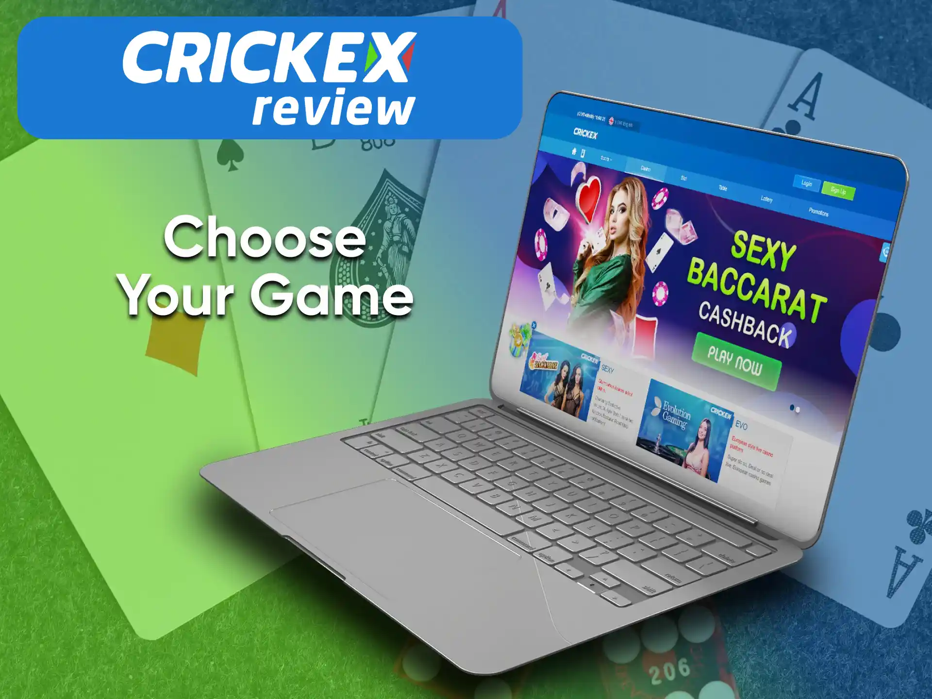 At Crickex Casino you can choose the game of your choice.
