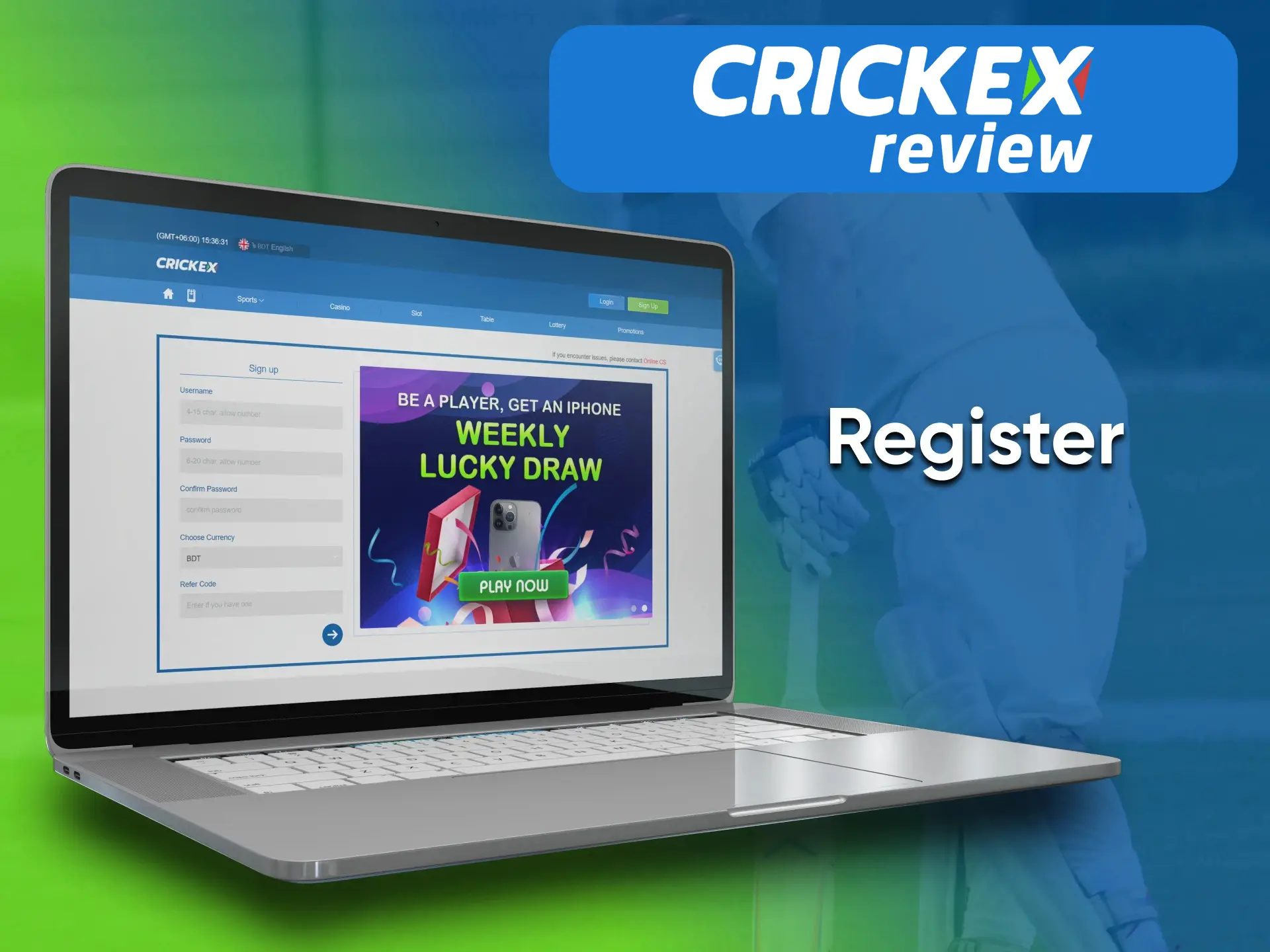 Create an account to start using Crickex Bangladesh.